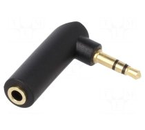 Adapter | Jack 3.5mm 3pin angled plug,Jack 3.5mm socket | black