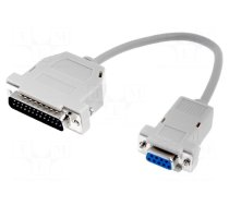 Cable | D-Sub 25pin plug,D-Sub 9pin socket | Len: 0.25m