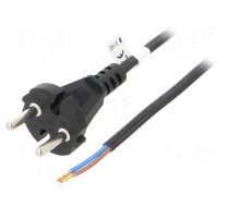 Cable | CEE 7/17 (C) plug,wires | PVC | 10m | black | 16A | 250V