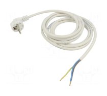 Cable | 3x0.75mm2 | CEE 7/7 (E/F) plug angled,wires | PVC | 1.5m