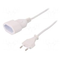 Extension lead | Sockets: 1 | white | 1m