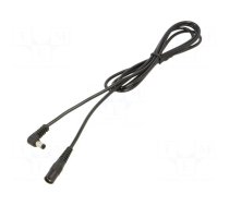Cable | 1x0.5mm2 | DC 5,5/2,1 socket,DC 5,5/2,5 plug | angled | 1.5m