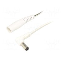 Cable | 2x0.5mm2 | DC 5,5/2,5 plug,DC 5,5/2,5 socket | angled | 1.5m