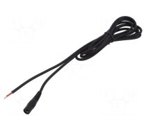 Cable | 1x1mm2 | wires,DC 5,5/2,5 socket | straight | black | 1.5m
