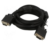 Cable | D-Sub 15pin HD plug,both sides | black | 5m | Core: Cu | 30AWG