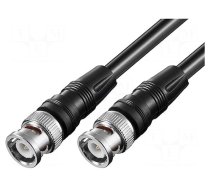 Cable | 50Ω | 3m | BNC plug,both sides | black