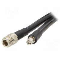 Cable | 50Ω | 3m | N female,RP-SMA male | PE | black