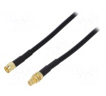 Cable | 50Ω | 3m | RP-SMA male,RP-SMA female | black