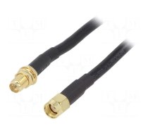 Cable | 50Ω | 3m | RP-SMA male,RP-SMA female | black | straight