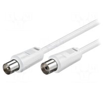 Cable | 2.5m | coaxial 9.5mm socket,coaxial 9.5mm plug | white | 75Ω