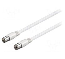 Cable | 75Ω | 10m | coaxial 9.5mm socket,coaxial 9.5mm plug | PVC