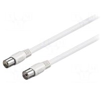 Cable | 10m | coaxial 9.5mm socket,coaxial 9.5mm plug | PVC | white