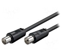 Cable | 2.5m | coaxial 9.5mm socket,coaxial 9.5mm plug | black | 75Ω