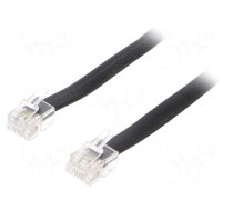 Cable: telephone | RJ12 plug,both sides | 3m | black