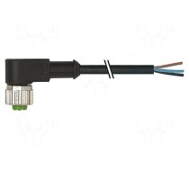 Connection lead | M12 | PIN: 5 | angled | 5m | plug | 125VAC | 4A | 7000 | PVC