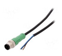 Connection lead | M12 | PIN: 3 | straight | 10m | plug | 250VAC | 4A | SAC