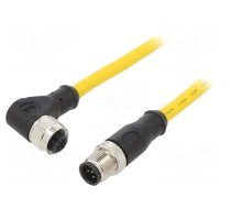 Connection lead | M12 | PIN: 5 | 10m | plug | 250VAC | 4A | PVC | IP68 | 250VDC