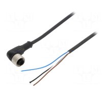 Connection lead | M12 | PIN: 4 | angled | 10m | plug | 250VAC | 4A | XZCP