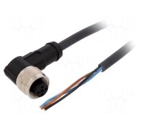 Connection lead | M12 | PIN: 4 | angled | 10m | plug | 250VAC | 4A | -25÷80°C