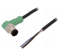 Connection lead | M12 | PIN: 4 | angled | 10m | plug | 250VAC | 4A | SAC | PVC