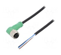 Connection lead | M12 | PIN: 4 | angled | 10m | plug | 250VAC | 4A | SAC | PVC