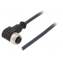 Connection lead | M12 | PIN: 4 | angled | 10m | plug | 250VAC | 4A | IP69K