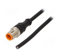 Connection lead | M12 | PIN: 4 | straight | 10m | plug | 250VAC | 4A | 1200