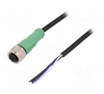 Connection lead | M12 | PIN: 4 | straight | 10m | plug | 250VAC | 4A | SAC