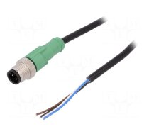 Connection lead | M12 | PIN: 4 | straight | 10m | plug | 250VAC | 4A | SAC