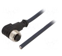 Connection lead | M12 | PIN: 5 | angled | 10m | plug | 60VAC | 4A | -35÷105°C