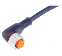 Connection lead | M12 | PIN: 5 | angled | 5m | plug | 60VAC | 4A | RKWT | IP67