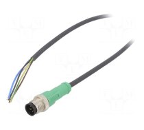 Connection lead | M12 | PIN: 5 | straight | 10m | plug | 60VAC | 4A | SAC