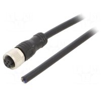 Connection lead | M12 | PIN: 5 | straight | 10m | plug | max.80°C | PVC