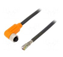 Connection lead | M12 | PIN: 8 | angled | 10m | plug | 30VAC | 4A | RKWTS