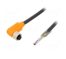 Connection lead | M12 | PIN: 8 | angled | 5m | plug | 30VAC | 4A | RKWTS | IP67