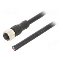 Connection lead | M12 | PIN: 8 | straight | 10m | plug | max.80°C | PVC