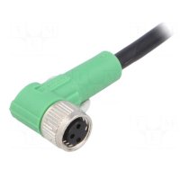 Connection lead | M8 | PIN: 3 | angled | 10m | plug | 250VAC | 4A | SAC | PVC