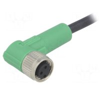 Connection lead | M8 | PIN: 3 | angled | 10m | plug | 60VAC | 4A | SAC | PUR