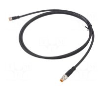 Connection lead | M8 | PIN: 4 | 1.5m | plug | 50VAC | 4A | -25÷80°C | PVC