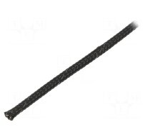 Polyester braid | ØBraid : 2÷5nom.3mm | polyester | black | -50÷150°C