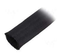 Polyester braid | ØBraid : 10÷13mm | PET,polyester | black | incised