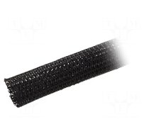 Polyester braid | ØBraid : 25.4mm | polyester | black | -70÷125°C