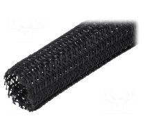 Polyester braid | ØBraid : 25.4mm | polyester | black | -70÷125°C