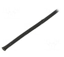 Polyester braid | ØBraid : 3÷7nom.4mm | polyester | black | -50÷150°C