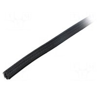 Polyester braid | ØBraid : 9.5mm | polyester | black | -70÷125°C