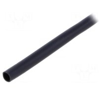 Insulating tube | PVC | black | -20÷125°C | Øint: 3.5mm | L: 10m | UL94V-0