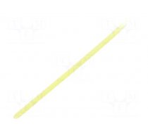 Insulating tube | silicone | yellow | Øint: 0.5mm | Wall thick: 0.2mm