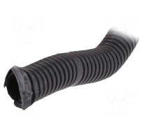 Protective tube | Size: 20 | PVC | dark grey | L: 25m | 750N | Øint: 14.5mm