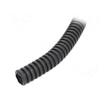 Protective tube | Size: 16 | PVC | dark grey | L: 50m | 750N | Øint: 11mm