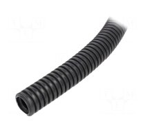 Protective tube | Size: 25 | PVC | dark grey | L: 25m | 750N | Øint: 19mm